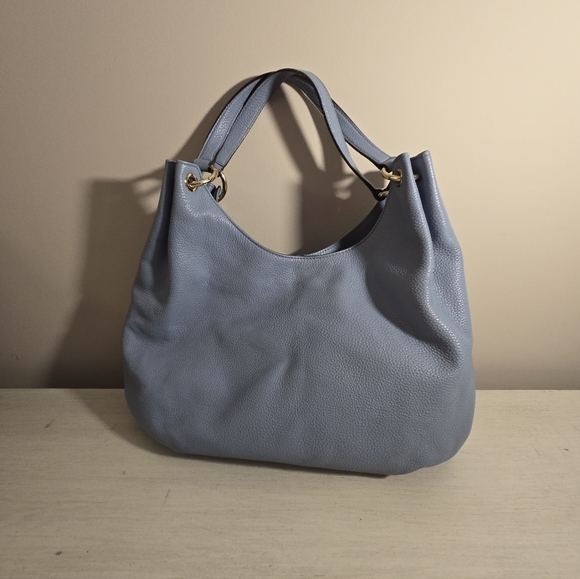 Michael Kors Sky Blue Hobo Bag with Gold Accents - Picture 2 of 7